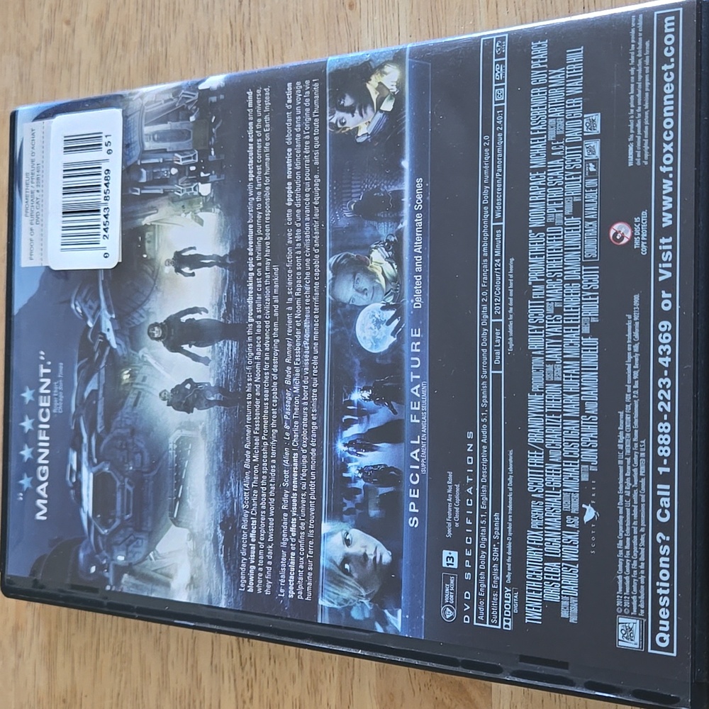 Prometheus DVD - Picture 2 of 3
